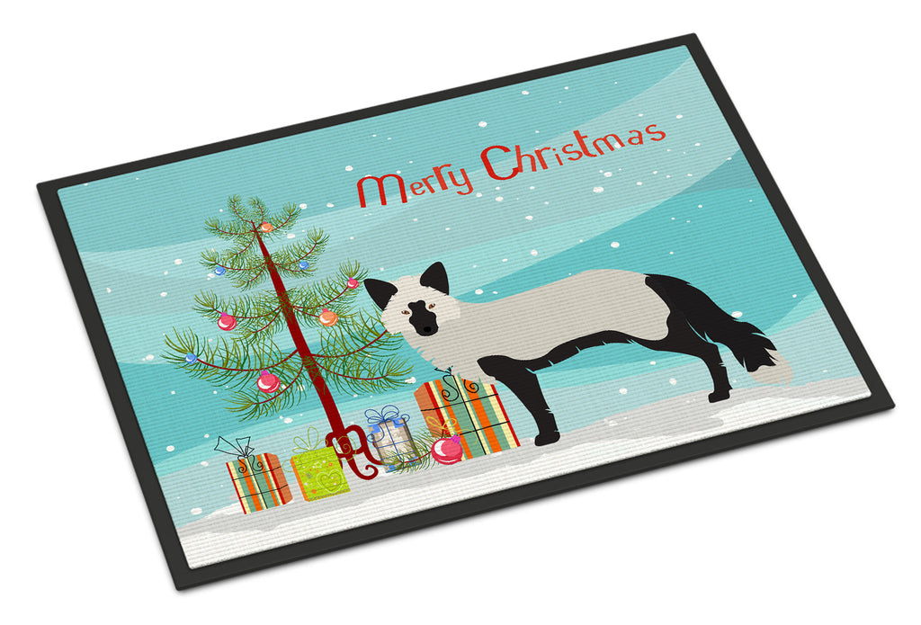 Silver Fox Christmas Doormat Indoor Outdoor 24H X 36W Front Door Mat Rugs for Entryway, Non Slip Washable Low Pile,