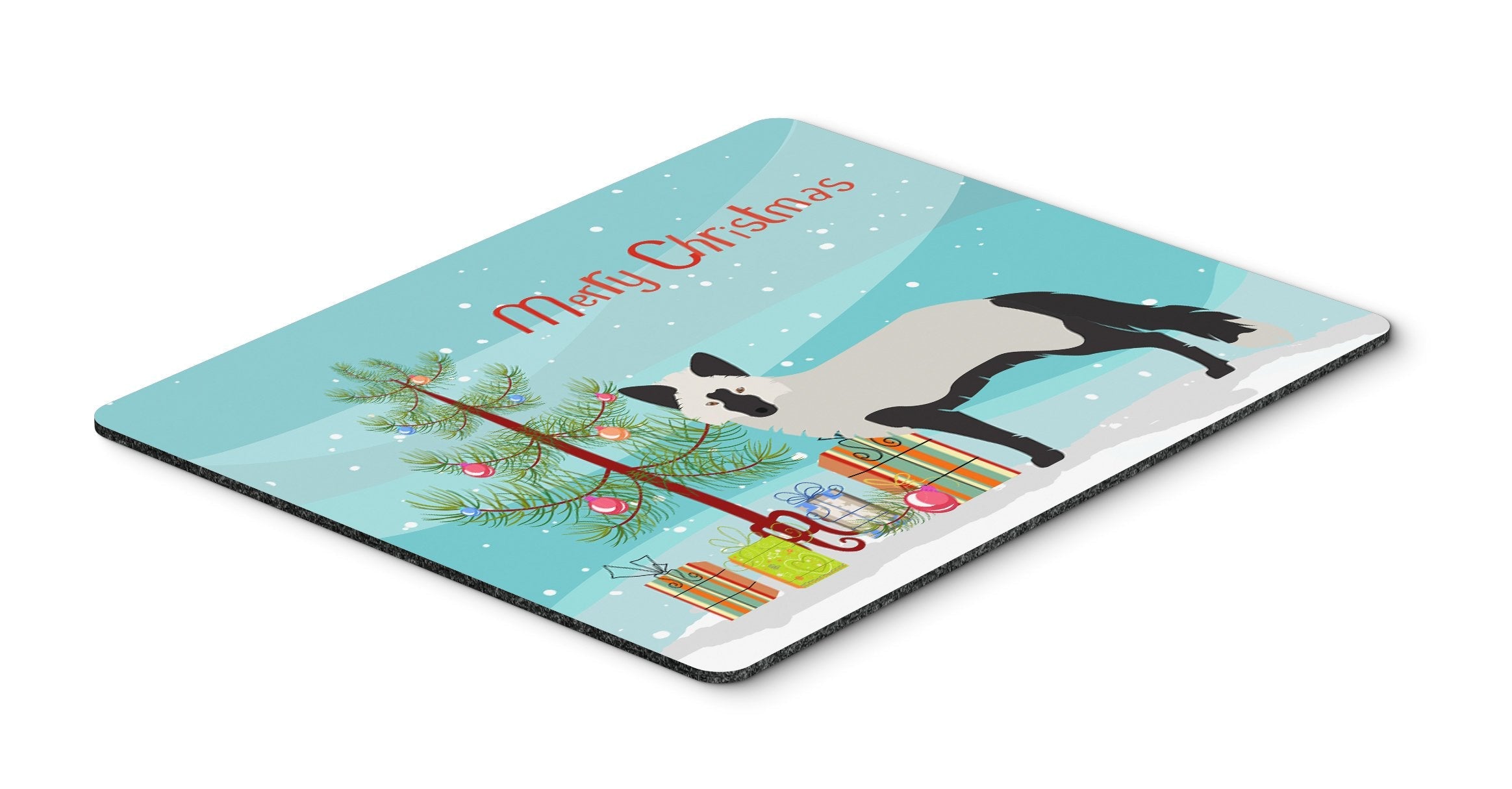 Silver Fox Christmas Mouse Pad, Heat Resistant Trivet Hot Pad , Non Slip Rubber Desk Mat, Kitchen Counter Protector, Home Office Decor Gift