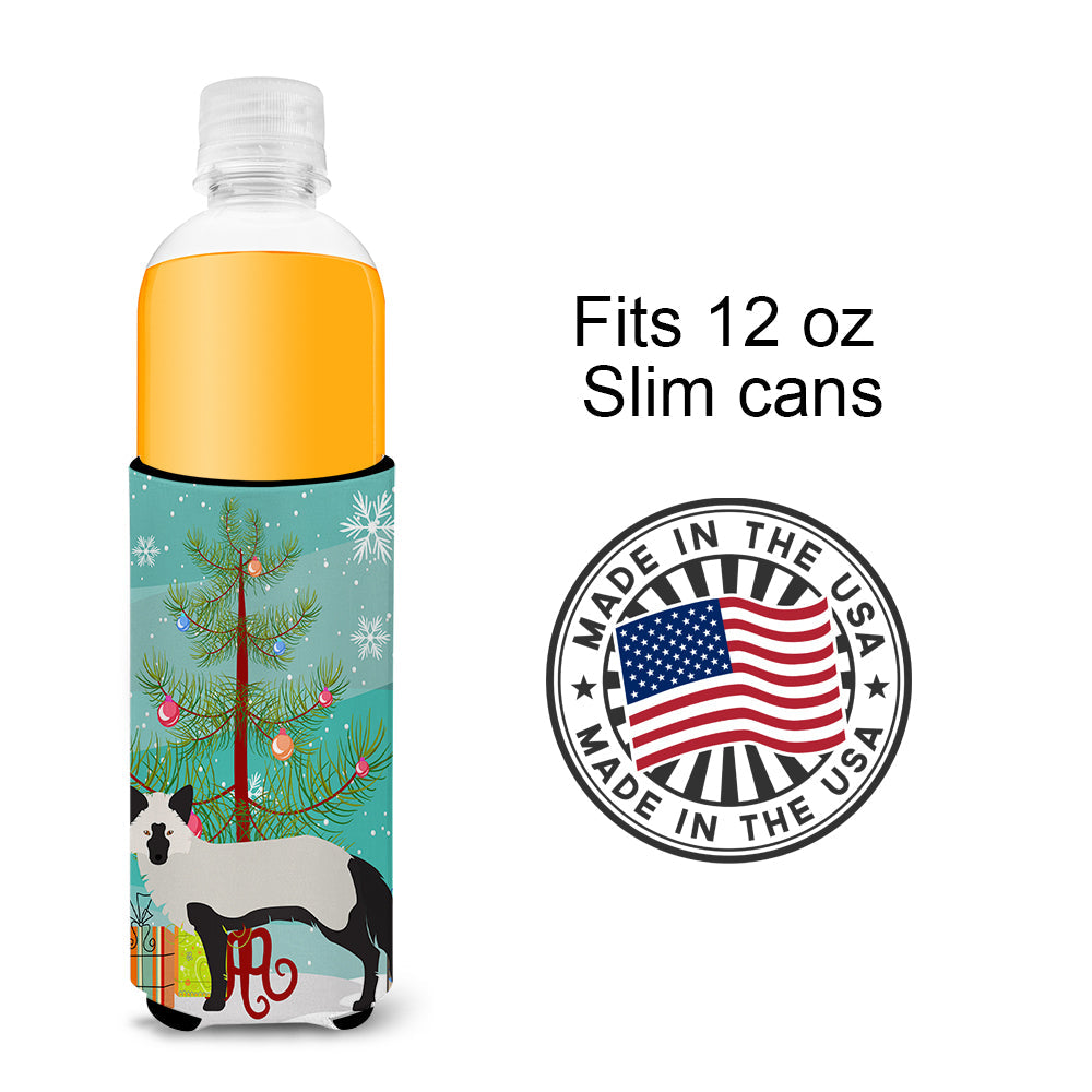Silver Fox Christmas Slim Can Hugger , Insulated Foam Hugger for 12 oz Slim Cans, Beer Bottles & Water Bottles, Printed in USA
