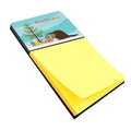 Eurasian Beaver Christmas Watercolor Sticky Note Holder Refillable Dispenser Desk Accessory 3x3 Pad Gift