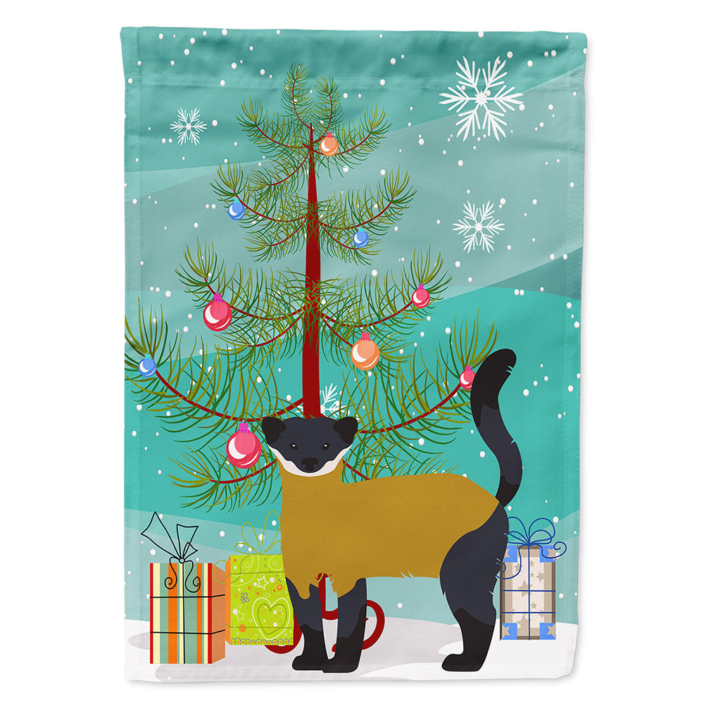 Yellow-Throated Marten Christmas House Flag 28x40 Porch Sleeve Pole Decorative Outside Yard Banner Artwork Wall Hanging, Polyester