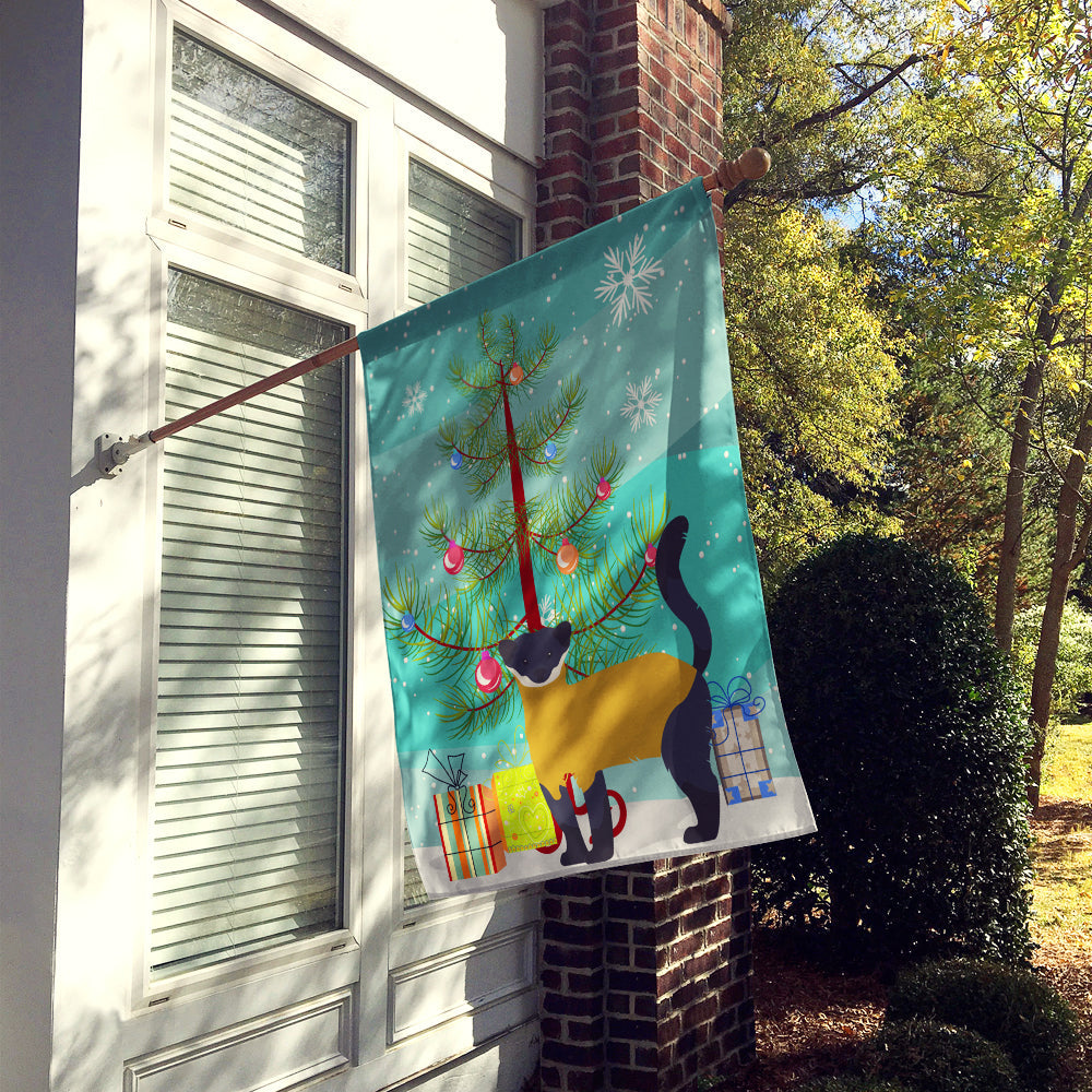 Yellow-Throated Marten Christmas House Flag 28x40 Porch Sleeve Pole Decorative Outside Yard Banner Artwork Wall Hanging, Polyester