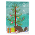 Chinchilla Christmas House Flag 28x40 Porch Sleeve Pole Decorative Outside Yard Banner Artwork Wall Hanging, Polyester
