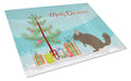Chinchilla Christmas Cutting Board Tempered Glass Kitchen Cutting Surface, Heat Resistant Chopping, Non-Slip Feet, Food Prep & Serving
