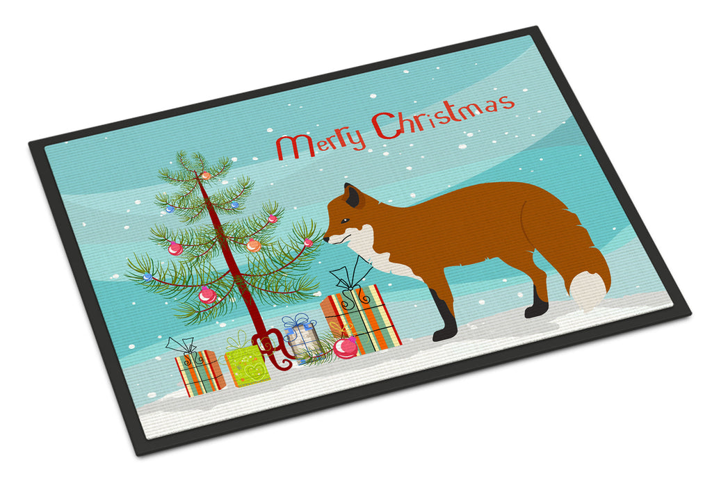 Red Fox Christmas Doormat Indoor Outdoor 18H X 27W Front Door Mat Rugs for Entryway, Non Slip Washable