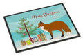 Red Fox Christmas Doormat Indoor Outdoor 18H X 27W Front Door Mat Rugs for Entryway, Non Slip Washable