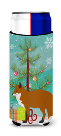 Red Fox Christmas Slim Can Hugger , Insulated Foam Hugger for 12 oz Slim Cans, Beer Bottles & Water Bottles, Printed in USA