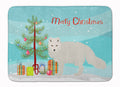 White Arctic Fox Christmas Memory Foam Kitchen Mat Machine Washable Anti-Fatigue Cushion Comfort Bath or Kitchen Rug