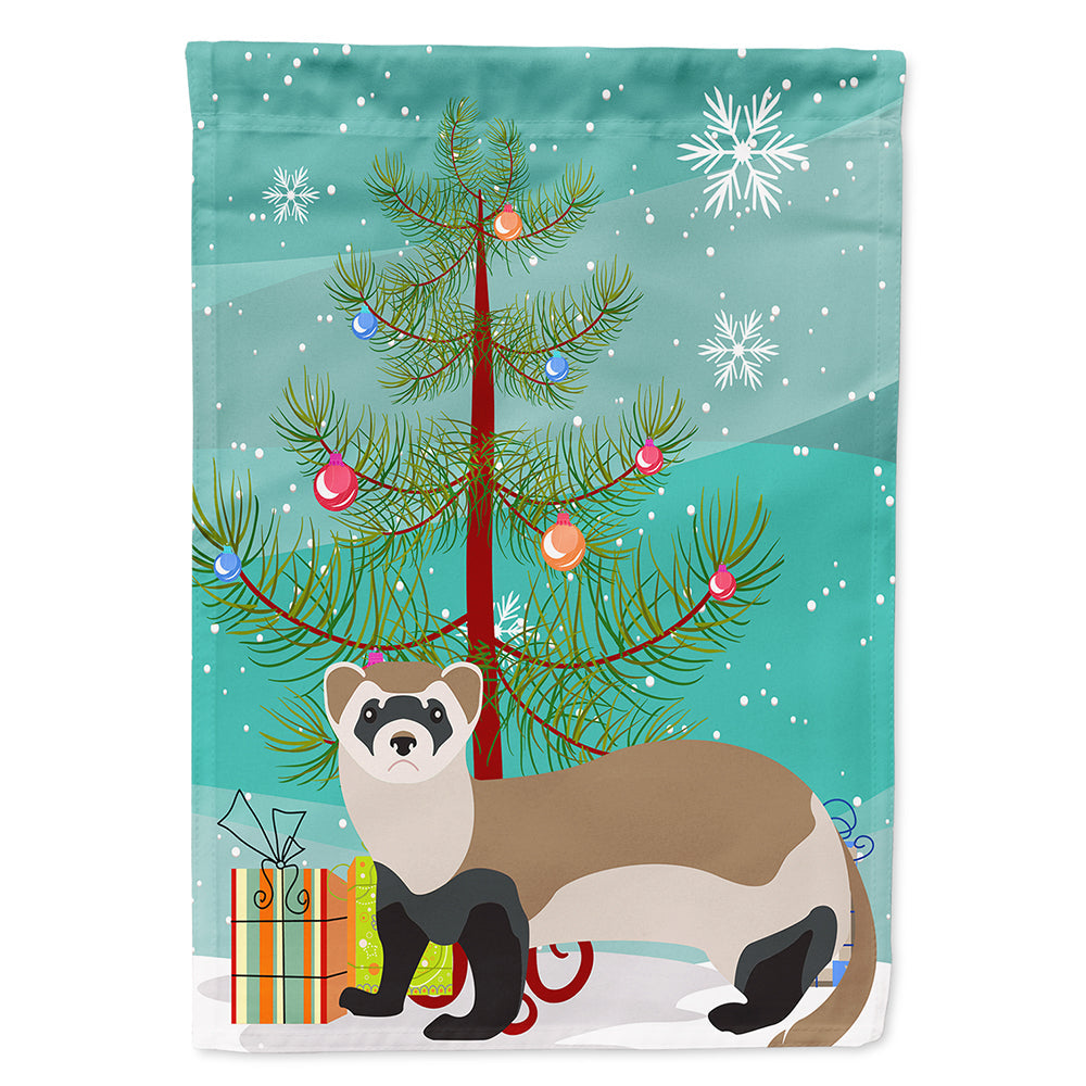 Ferret Christmas House Flag 28x40 Porch Sleeve Pole Decorative Outside Yard Banner Artwork Wall Hanging, Polyester