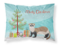 Ferret Christmas Standard Pillowcase Lightweight Super Soft Easy Care Decorative Artwork Pillowcase, Standard