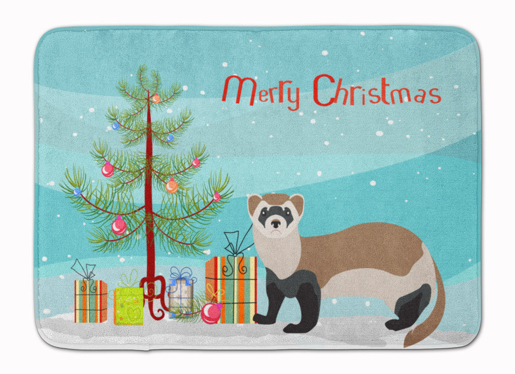Ferret Christmas Memory Foam Kitchen Mat Machine Washable Anti-Fatigue Cushion Comfort Bath or Kitchen Rug