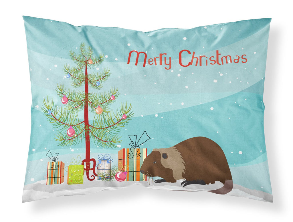 Coypu Nutria River Rat Christmas Standard Pillowcase Lightweight Super Soft Easy Care Decorative Artwork Pillowcase, Standard