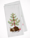 Coypu Nutria River Rat Christmas Kitchen Towel Set of 2 White Dish Towels Decorative Bathroom Hand towel for Hand, Face, Hair, Yoga, Tea, Dishcloth, 19 X 28", White