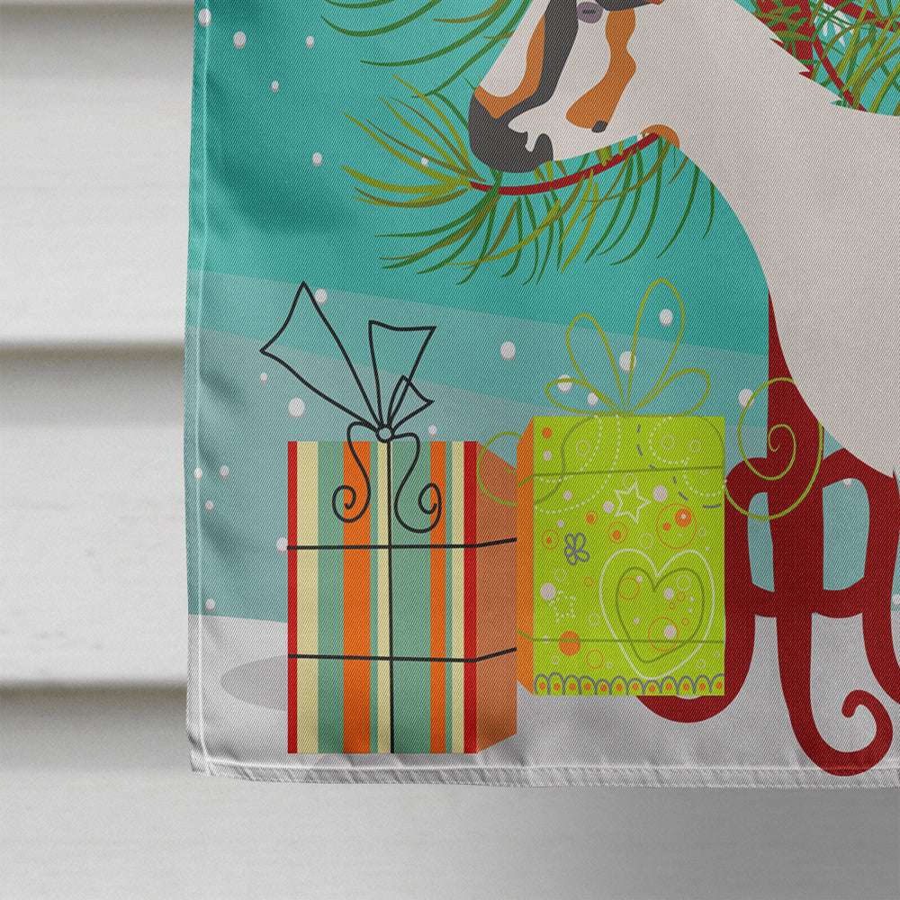 Alpine Goat Christmas House Flag 28x40 Porch Sleeve Pole Decorative Outside Yard Banner Artwork Wall Hanging, Polyester