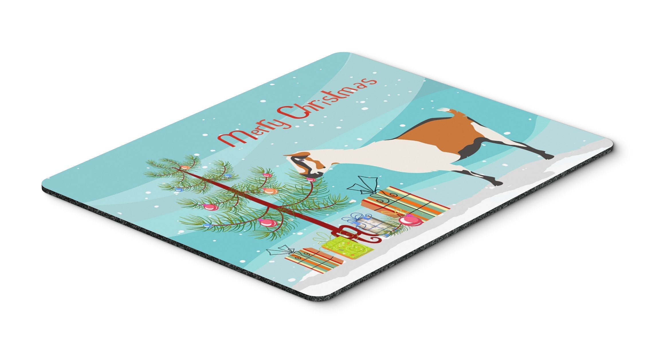 Alpine Goat Christmas Mouse Pad, Heat Resistant Trivet Hot Pad , Non Slip Rubber Desk Mat, Kitchen Counter Protector, Home Office Decor Gift