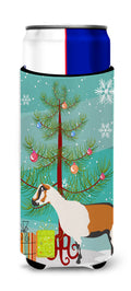 Alpine Goat Christmas Slim Can Hugger , Insulated Foam Hugger for 12 oz Slim Cans, Beer Bottles & Water Bottles, Printed in USA