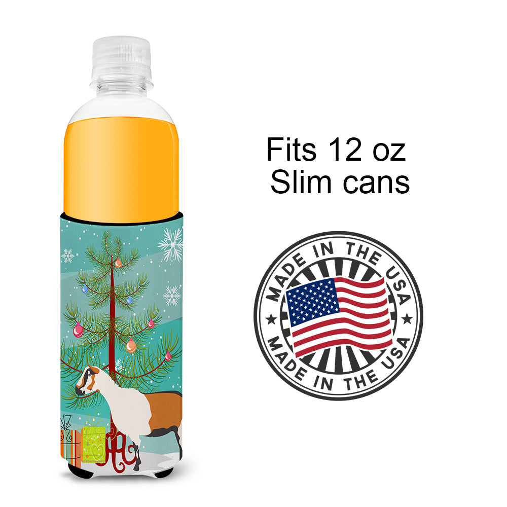 Alpine Goat Christmas Slim Can Hugger , Insulated Foam Hugger for 12 oz Slim Cans, Beer Bottles & Water Bottles, Printed in USA
