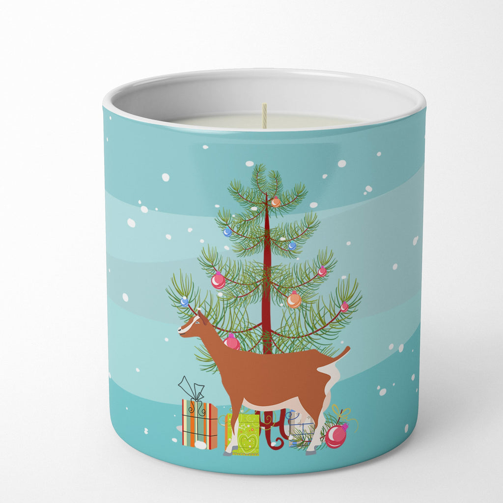 Toggenburger Goat Christmas Decorative Soy Candle Nature Soy Wax Essential Oil Home Decor Ideal for Bedroom Kitchen Bath Office Gift, 10 oz