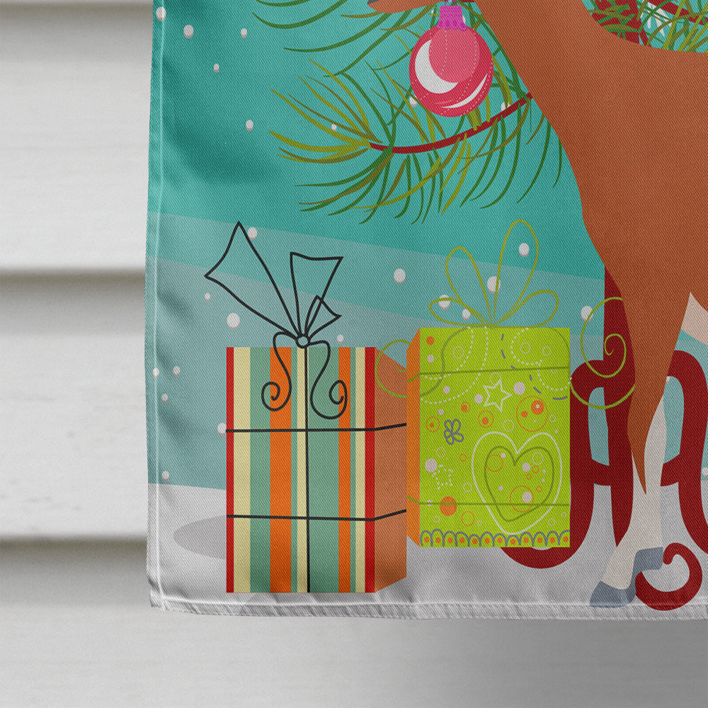Toggenburger Goat Christmas House Flag 28x40 Porch Sleeve Pole Decorative Outside Yard Banner Artwork Wall Hanging, Polyester