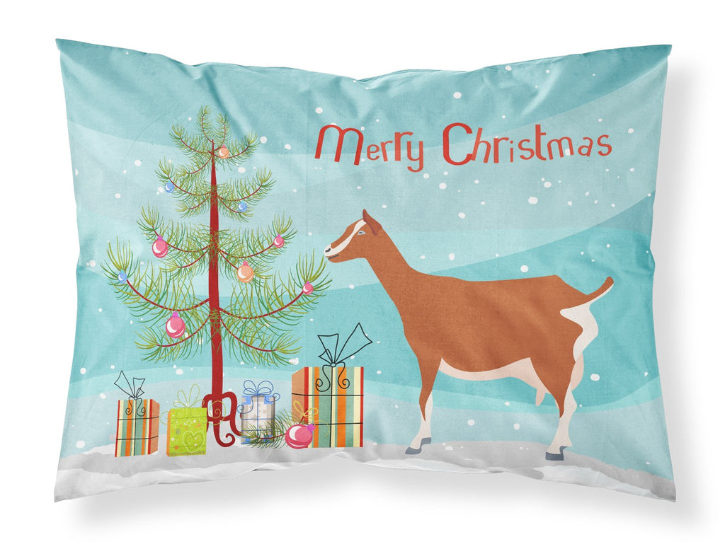 Toggenburger Goat Christmas Standard Pillowcase Lightweight Super Soft Easy Care Decorative Artwork Pillowcase, Standard