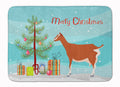 Toggenburger Goat Christmas Memory Foam Kitchen Mat Machine Washable Anti-Fatigue Cushion Comfort Bath or Kitchen Rug