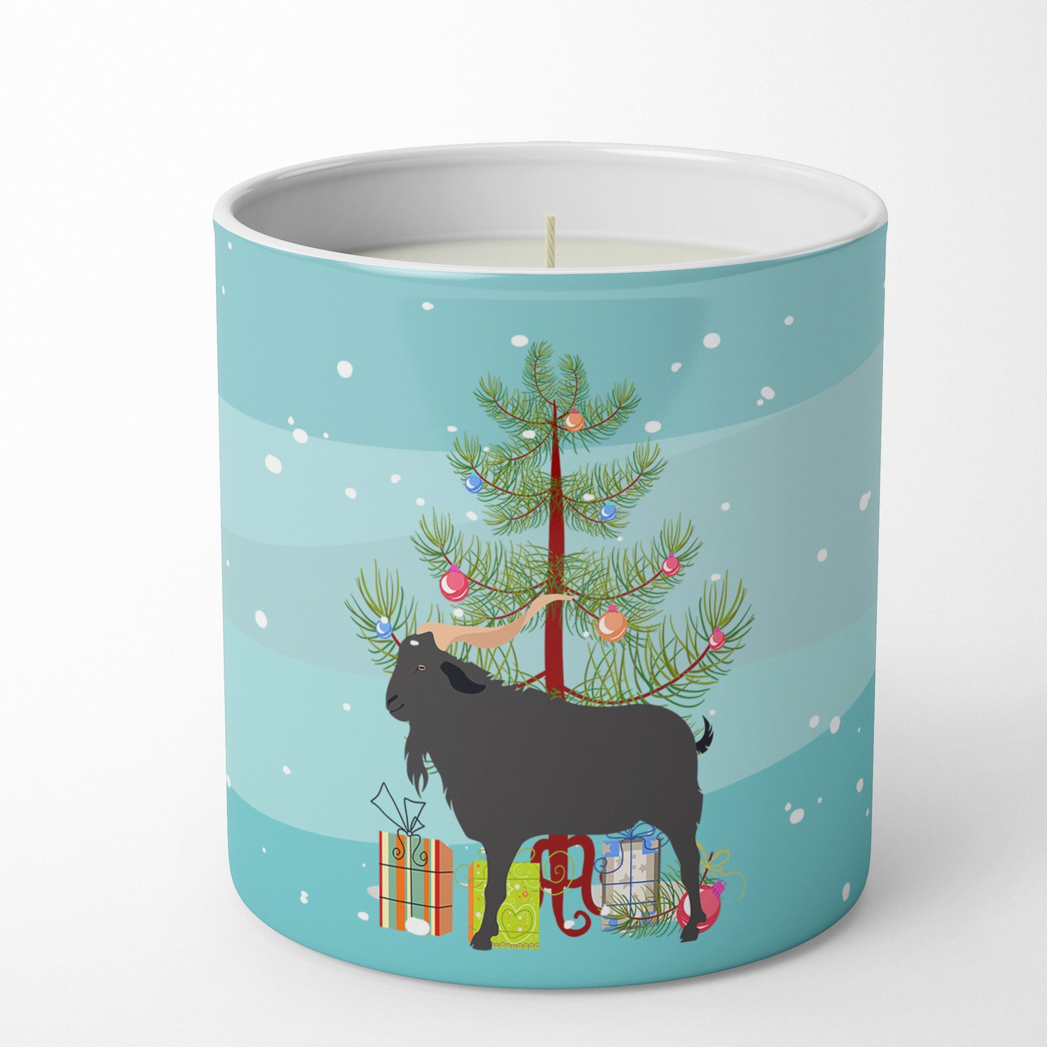 Verata Goat Christmas Decorative Soy Candle Nature Soy Wax Essential Oil Home Decor Ideal for Bedroom Kitchen Bath Office Gift, 10 oz