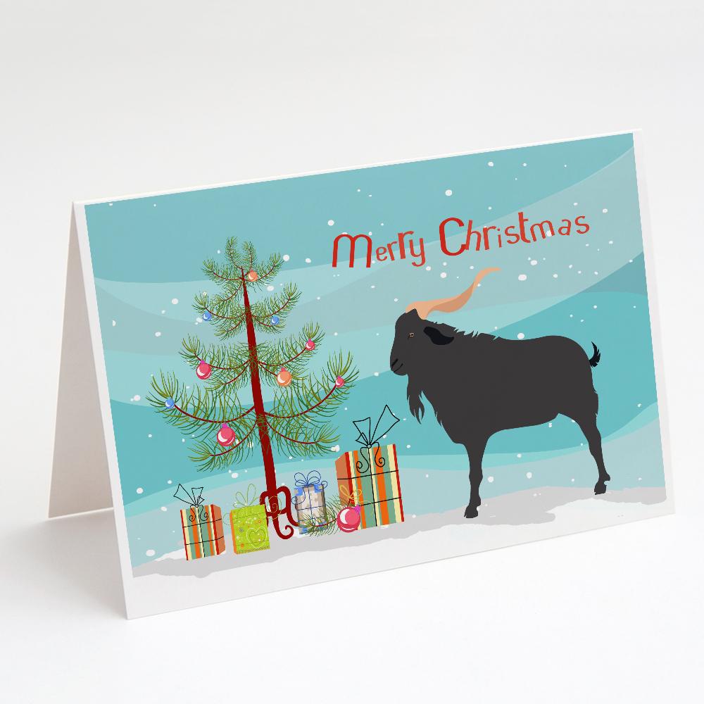 Verata Goat Christmas Greeting Cards Pack of 8 Blank Cards with Envelopes Whimsical A7 Size 5x7