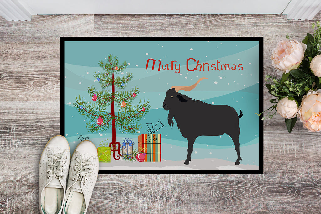 Verata Goat Christmas Doormat Indoor Outdoor 18H X 27W Front Door Mat Rugs for Entryway, Non Slip Washable