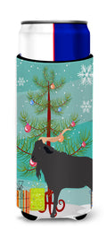 Verata Goat Christmas Slim Can Hugger , Insulated Foam Hugger for 12 oz Slim Cans, Beer Bottles & Water Bottles, Printed in USA
