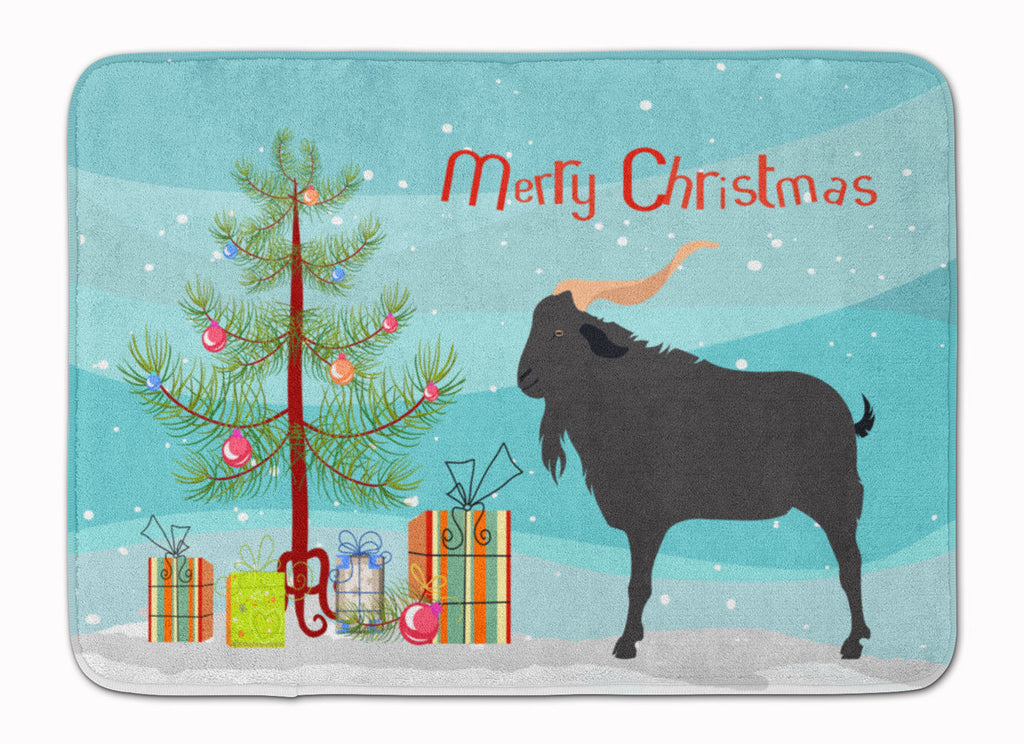 Verata Goat Christmas Memory Foam Kitchen Mat Machine Washable Anti-Fatigue Cushion Comfort Bath or Kitchen Rug