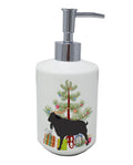 Verata Goat Christmas Ceramic Soap Dispenser , Empty Refillable Hand Soap Pump Bottle for Bathroom Kitchen