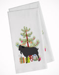 Verata Goat Christmas Kitchen Towel Set of 2 White Dish Towels Decorative Bathroom Hand towel for Hand, Face, Hair, Yoga, Tea, Dishcloth, 19 X 28", White