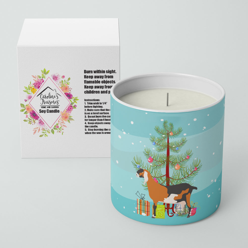 Anglo-nubian Nubian Goat Christmas Decorative Soy Candle Nature Soy Wax Essential Oil Home Decor Ideal for Bedroom Kitchen Bath Office Gift, 10 oz