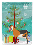 Anglo-nubian Nubian Goat Christmas House Flag 28x40 Porch Sleeve Pole Decorative Outside Yard Banner Artwork Wall Hanging, Polyester