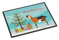 Anglo-nubian Nubian Goat Christmas Doormat Indoor Outdoor 24H X 36W Front Door Mat Rugs for Entryway, Non Slip Washable Low Pile,