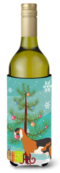 Anglo-nubian Nubian Goat Christmas Wine Bottle Hugger Gift Sleeve for Standard 750 ml Bottles, Insulated Reusable Also Fits Mini Shot & Pint Bottles