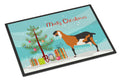 Anglo-nubian Nubian Goat Christmas Doormat Indoor Outdoor 18H X 27W Front Door Mat Rugs for Entryway, Non Slip Washable