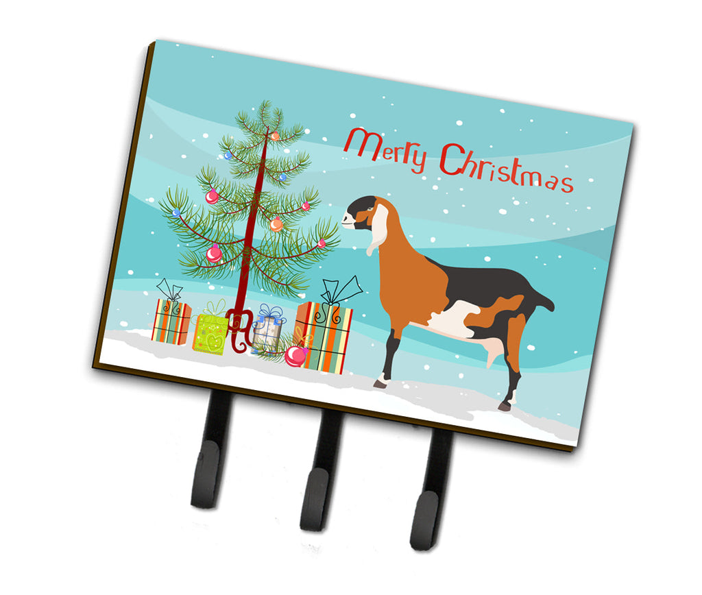 Anglo-nubian Nubian Goat Christmas Leash or Key Holder Wall Hooks, Coat Rack Wall Mount, for Hanging Keys, Towels, Aprons, Leashes