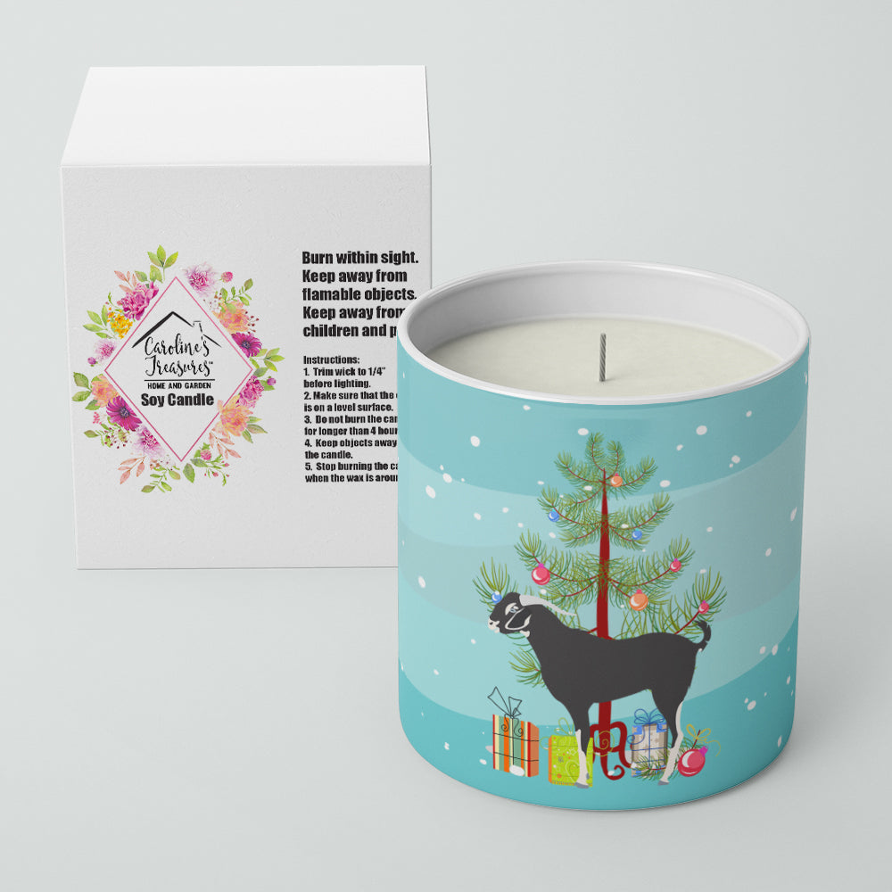 Black Bengal Goat Christmas Decorative Soy Candle Nature Soy Wax Essential Oil Home Decor Ideal for Bedroom Kitchen Bath Office Gift, 10 oz