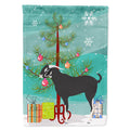 Black Bengal Goat Christmas House Flag 28x40 Porch Sleeve Pole Decorative Outside Yard Banner Artwork Wall Hanging, Polyester