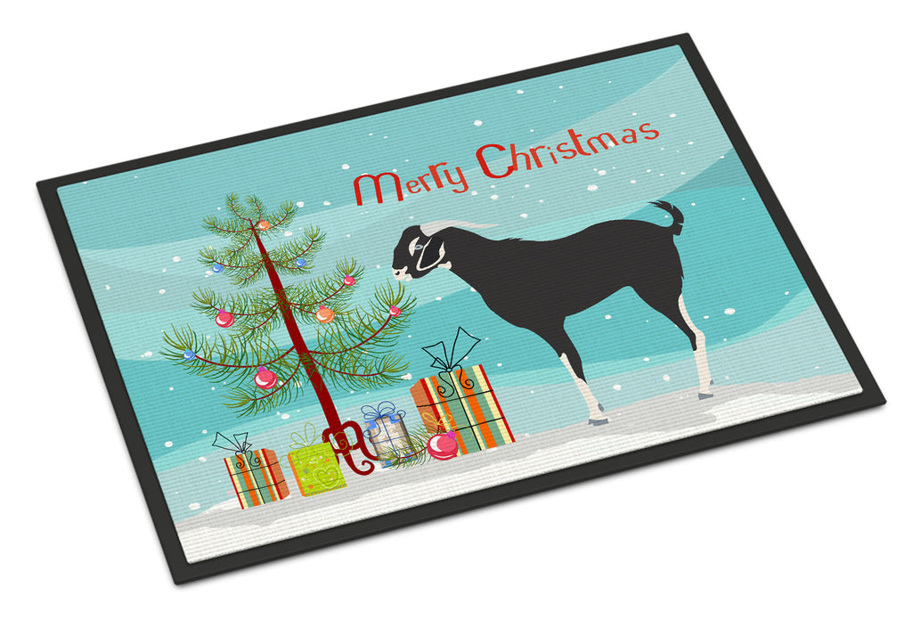 Black Bengal Goat Christmas Doormat Indoor Outdoor 18H X 27W Front Door Mat Rugs for Entryway, Non Slip Washable