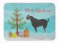 Black Bengal Goat Christmas Memory Foam Kitchen Mat Machine Washable Anti-Fatigue Cushion Comfort Bath or Kitchen Rug