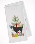 Black Bengal Goat Christmas Kitchen Towel Set of 2 White Dish Towels Decorative Bathroom Hand towel for Hand, Face, Hair, Yoga, Tea, Dishcloth, 19 X 28", White
