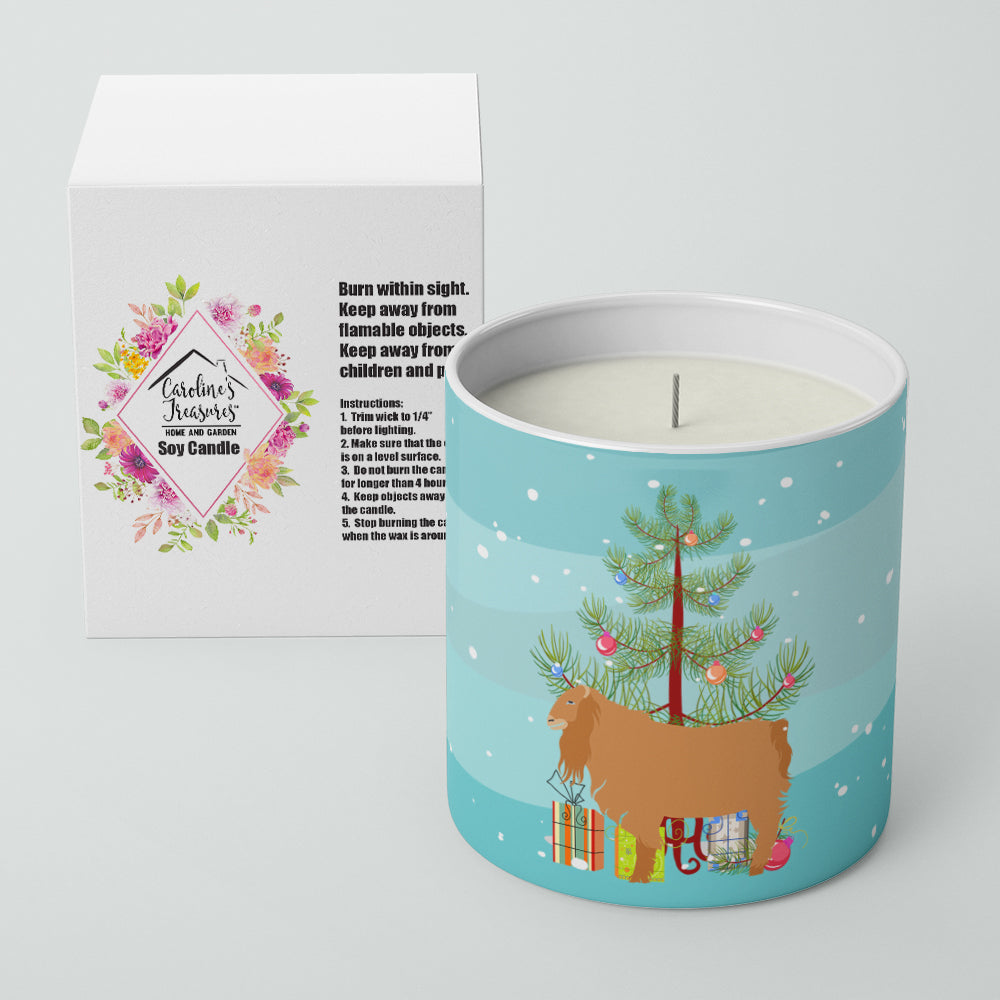 American Lamancha Goat Christmas Decorative Soy Candle Nature Soy Wax Essential Oil Home Decor Ideal for Bedroom Kitchen Bath Office Gift, 10 oz