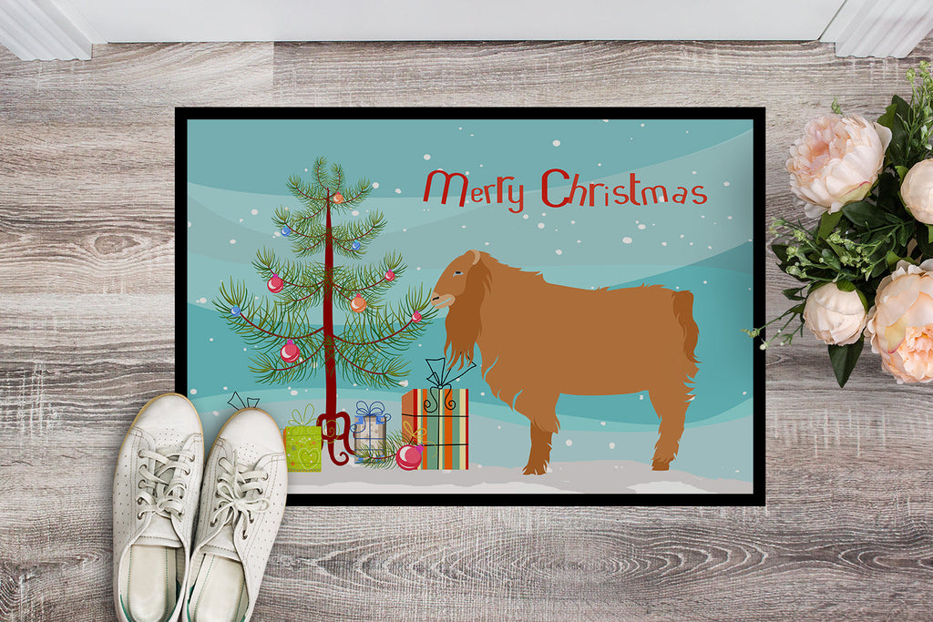 American Lamancha Goat Christmas Doormat Indoor Outdoor 24H X 36W Front Door Mat Rugs for Entryway, Non Slip Washable Low Pile,