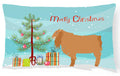 American Lamancha Goat Christmas Decorative Throw Pillow 12x16 Indoor Outdoor Accent Cushion, Fabric Cover with Insert for Sofa, Bed, Porch & Living Room