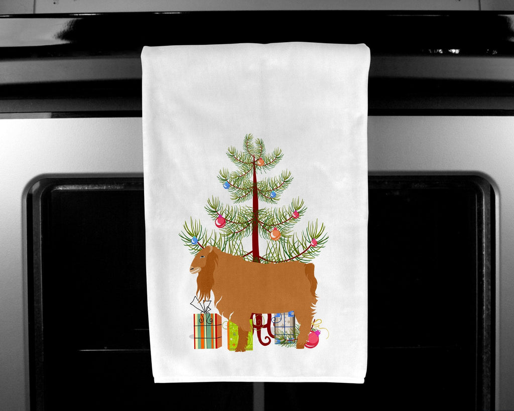 American Lamancha Goat Christmas Kitchen Towel Set of 2 White Dish Towels Decorative Bathroom Hand towel for Hand, Face, Hair, Yoga, Tea, Dishcloth, 19 X 28", White