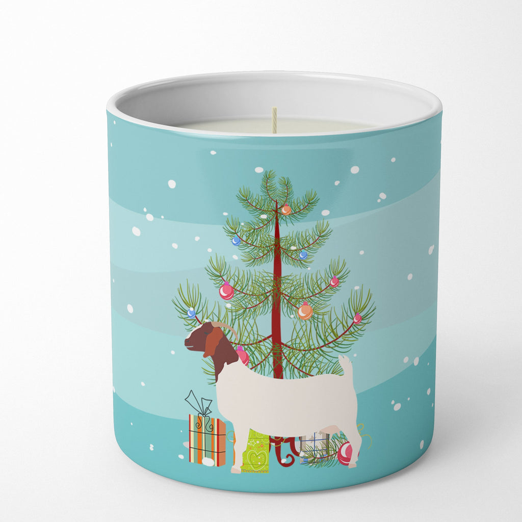 Boer Goat Christmas Decorative Soy Candle Nature Soy Wax Essential Oil Home Decor Ideal for Bedroom Kitchen Bath Office Gift, 10 oz