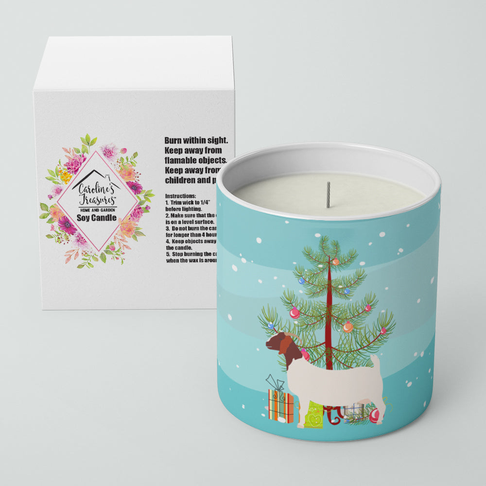 Boer Goat Christmas Decorative Soy Candle Nature Soy Wax Essential Oil Home Decor Ideal for Bedroom Kitchen Bath Office Gift, 10 oz