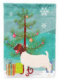 Boer Goat Christmas House Flag 28x40 Porch Sleeve Pole Decorative Outside Yard Banner Artwork Wall Hanging, Polyester